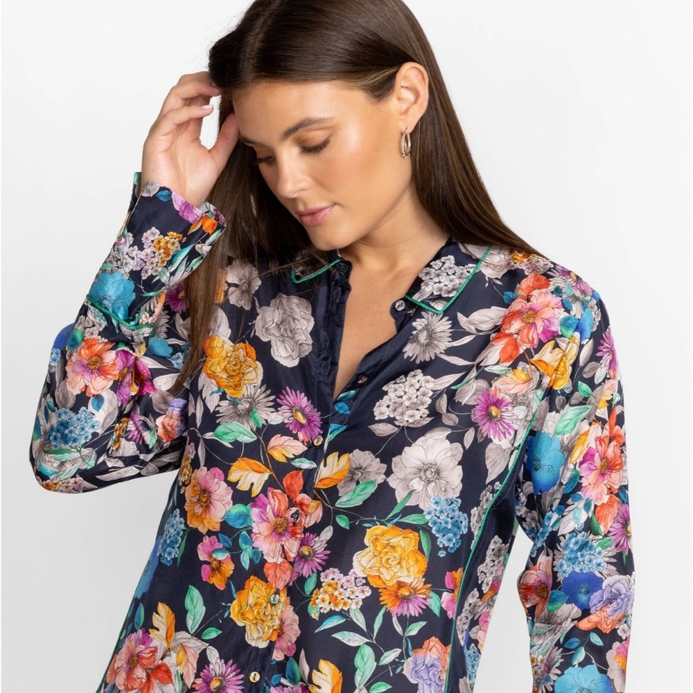 ☀️Johnny Was Floral Long Sleeve Blouse